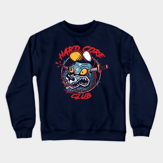 Hard Core club Crewneck Sweatshirt by Camelo